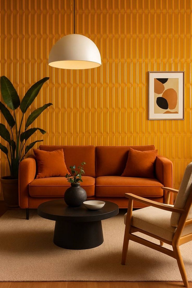 Modern living room with Progressive Leasing furniture